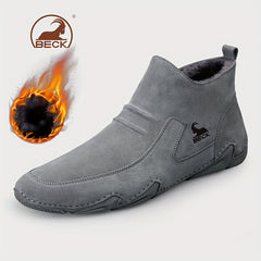 Men's Thermal Winter Shoes Boots Side Zipper Casual Walking Shoes