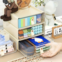 Desktop Storage Box Plastic Organizer Box Book Document Storage Box