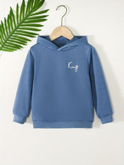 KING Print Kid's Hoodie Long Sleeve Top Hooded Pullover