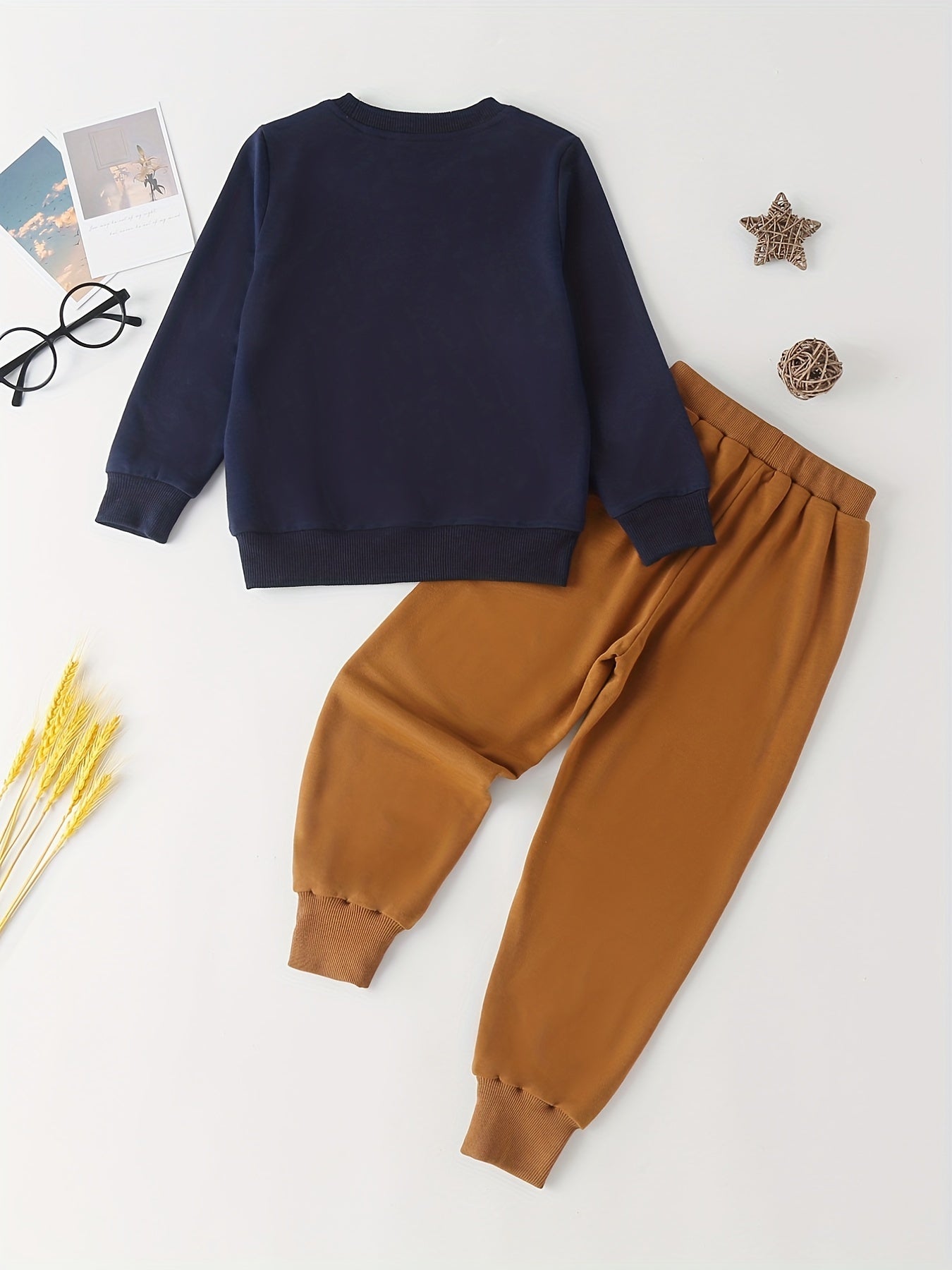 2pcs Boys Teen KING Pullover & Pants Set For Spring