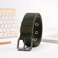 38mm Nylon Men's Belt Military Style Buckle Outdoor Sports Solid Color