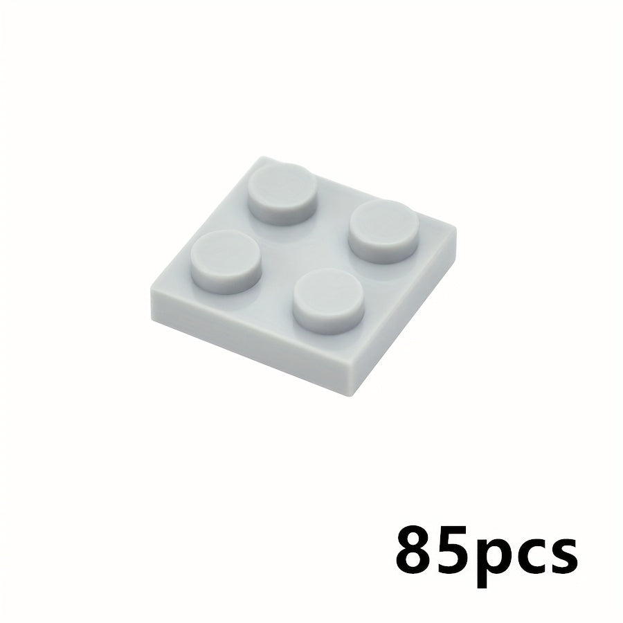80pcs MOC Building Blocks Thin Bricks 2x2 Dots Classic Toy