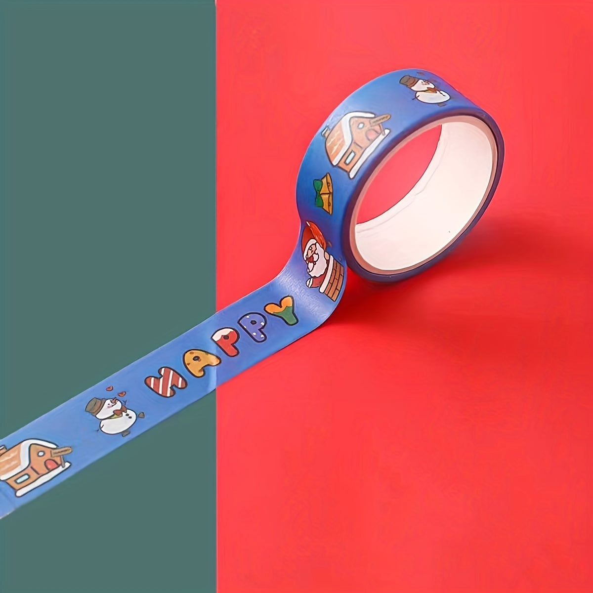Cartoon Christmas & Paper Tape Journal Stickers DIY Decoration