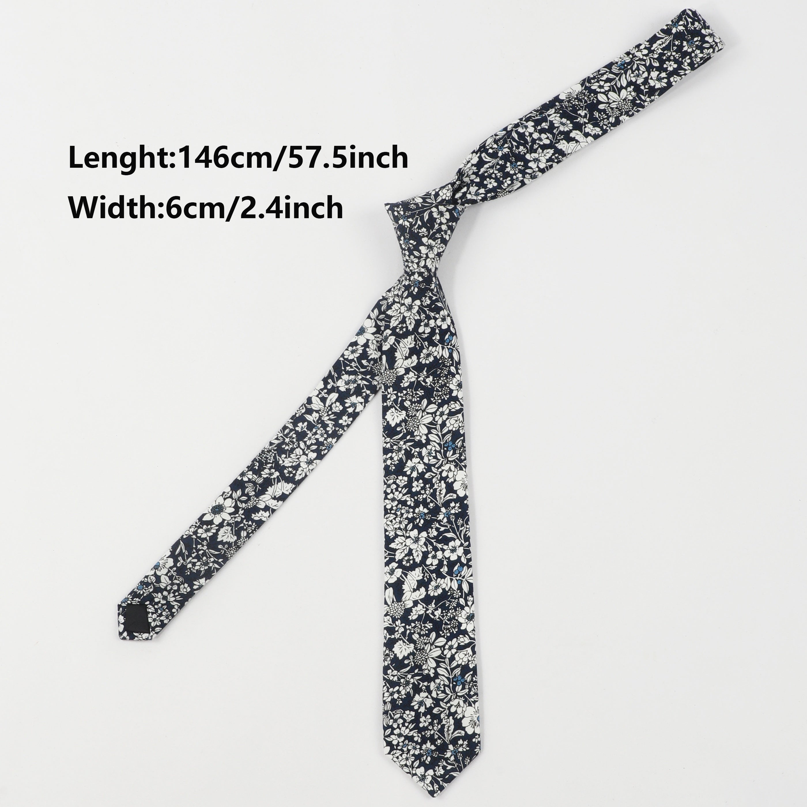 Men's Flower Print Tie for Wedding Party