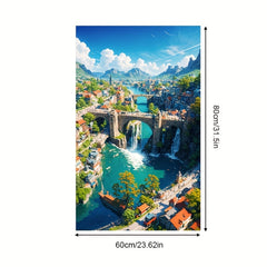 City Mountains Rivers Art Painting Outdoor Bedroom Decor