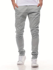 Men's Classic Regular Fit Casual Trousers Solid Pants