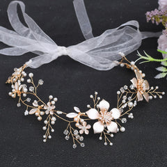 Bridal Headband Necklace Rhinestone Wedding Hair Accessories