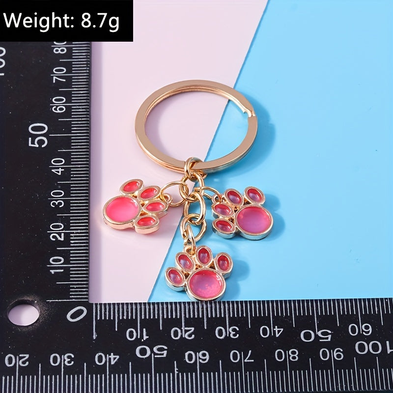 Cat Paw Keychain Footprints Accessory Girls Women