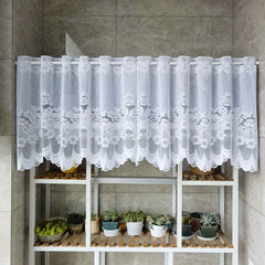 Floral Lace Curtain Valance for Kitchen Bathroom