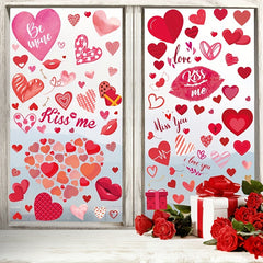 218pcs Heart Shape Window Decals Stickers Wedding Party Decoration