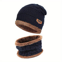Kids Winter Hat & Scarf Set Plus Velvet Ear Protection