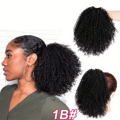 Kinky Curly Hair Extensions Drawstring Ponytail