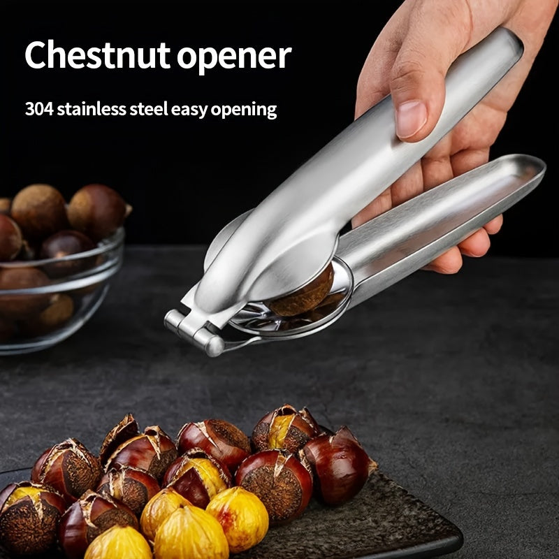 1pc Stainless Steel Walnut Clip for Kitchen and Outdoor Use