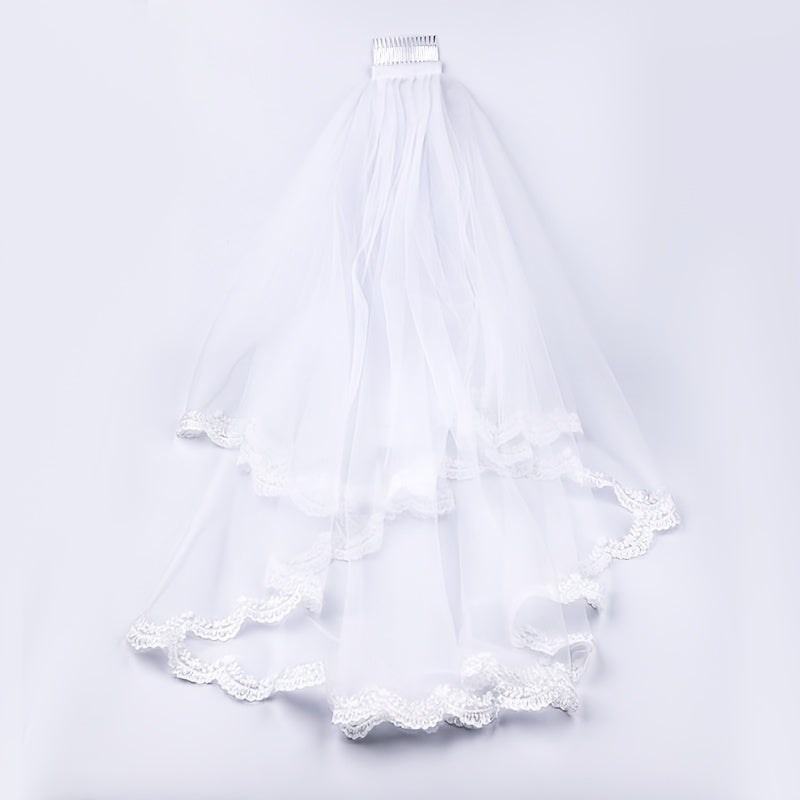 Lace Flower Wedding Veil Bridal Wedding Accessories Jewelry Veil