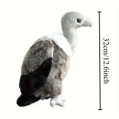 Realistic Vulture Plush Toy Soft Gray Tail Feathers Animal Doll Home Decor