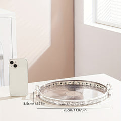 Modern Decorative Striped Plastic Breakfast Tray