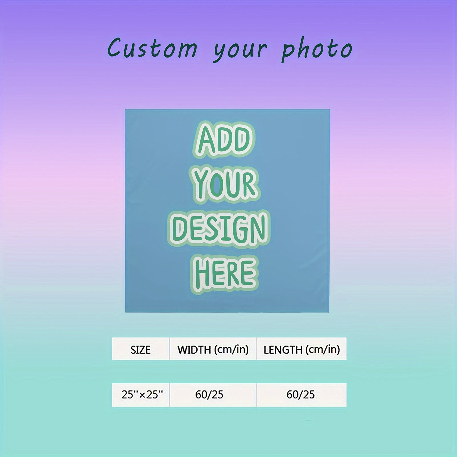 Custom Square Scarf - Personalized Patterns and Text - DIY Designable