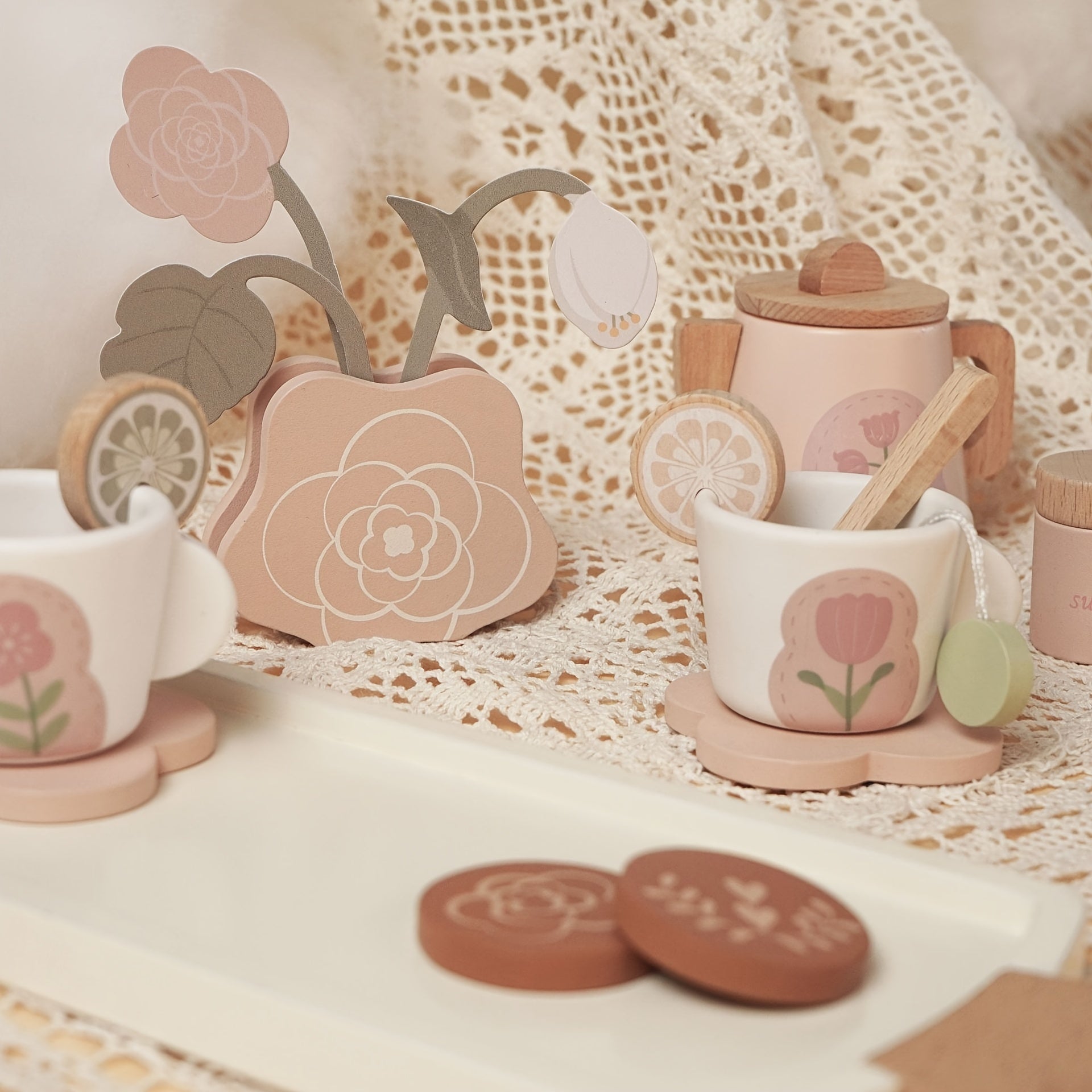 Peach Cheese Tea Dessert Set Play House Toy