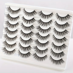 6D Cat Eye Wispy Natural Faux Mink Lashes 14 Pairs