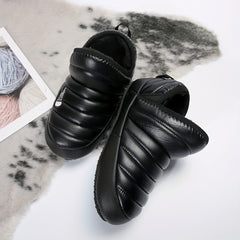 Women's Letter Pattern Quilted Traction Booties Snow Boots