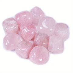 3Pcs Rose Quartz Tumbled Stones for Wicca Reiki Healing