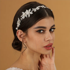 Faux Pearl Flower Headband Wedding Hair Accessories