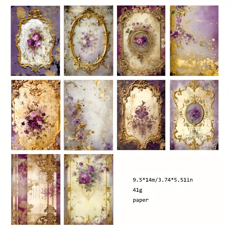 30pcs Retro Dream Flower Theme DIY Collage Material for Diary Decoration