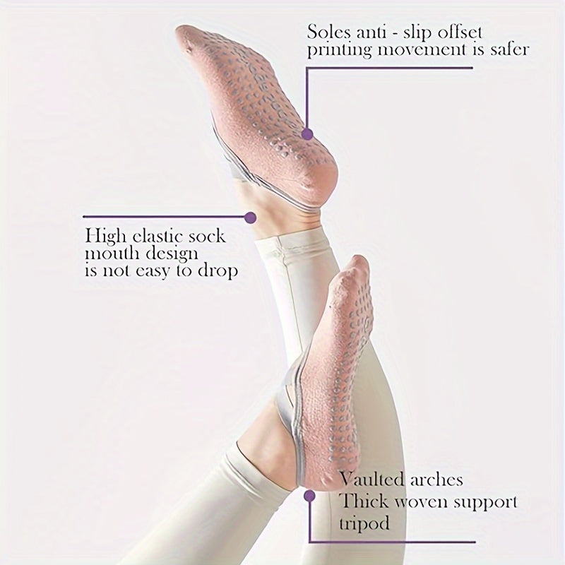 2 Pairs Non slip Yoga Socks Dance Ballet Grip Socks