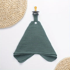 Kids' Green Cotton Towel Set with Comfort Pacifiers