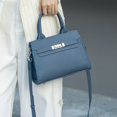 Vintage Leather Handbag with Adjustable Strap