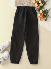 Boys Cargo Pants Elastic Waist Jogger Kids Clothing