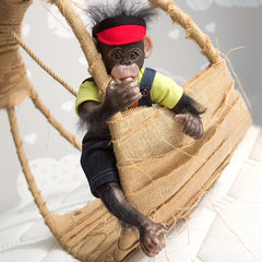 19-Inch Reborn Monkey Baby Doll Preemie Orangutans Monkey Doll