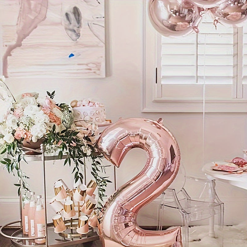 Rose Golden Aluminum Film Balloon Birthday Party Decoration
