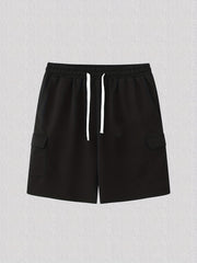 Men's Drawstring Waist Cargo Shorts for Summer Outdoor