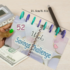52 Week Savings Challenge Budget Book & Cash Envelopes