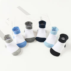 6 Pairs Baby Non Slip Floor Socks Cotton Ankle Socks for Toddler Boys Girls