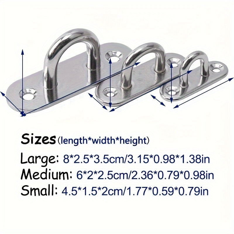 1pc Oval Pad Eye Marine Deck Hardware 304 M6 Heavy Duty Wall Mount Ceiling Hook