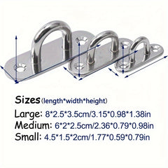 1pc Oval Pad Eye Marine Deck Hardware 304 M6 Heavy Duty Wall Mount Ceiling Hook