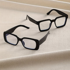 Clear Lens Glasses Rectangle Frame Eyeglasses Anti Light Eyewear