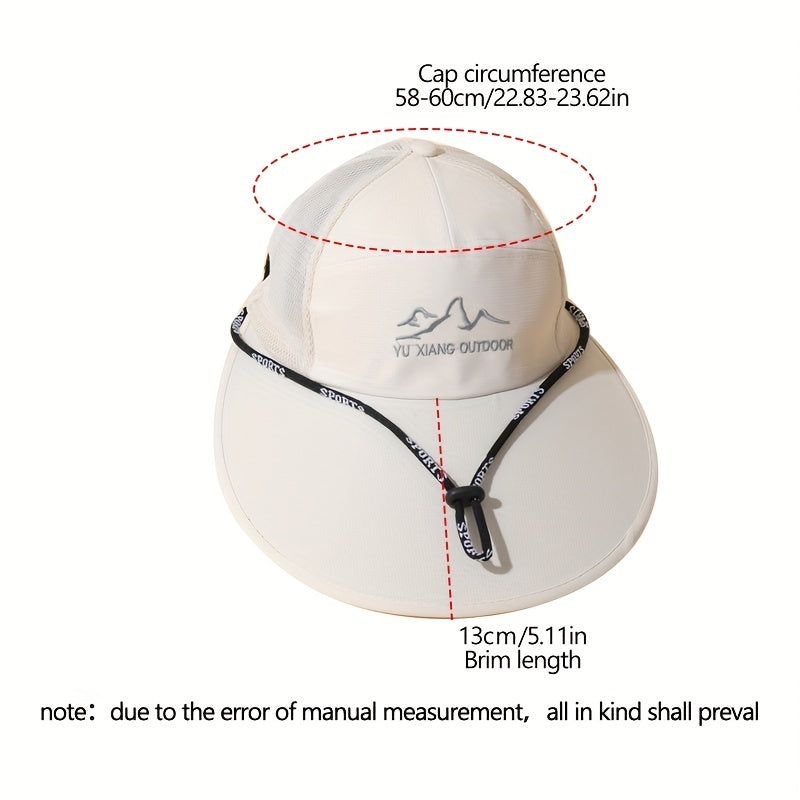 Wide Brim UPF 50 Sun Hat Casual Solid Mesh Breathable Sun Visor