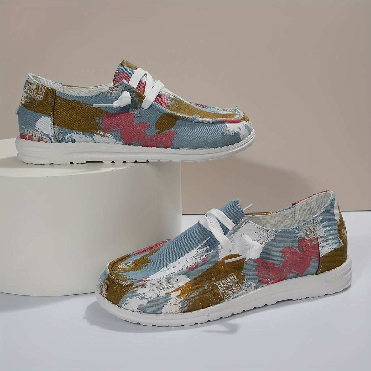 Women's Printed Canvas Shoes Lightweight Comfortable Sports Shoes