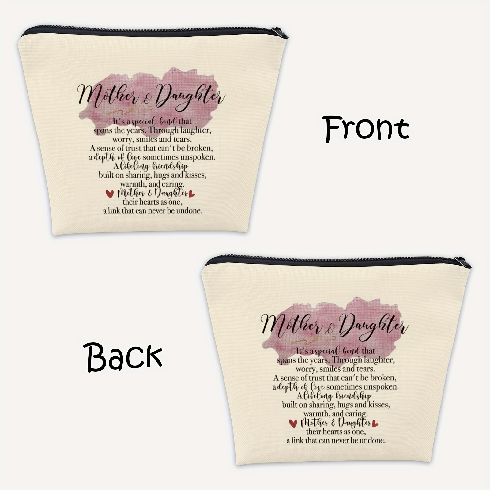 Mother Daughter Cosmetic Bag Makeup Bag Pouch Set