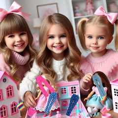 6pcs Doll Clothing for 29cm Dolls, 3 Tops, 3 Pants, Great Gift for Kids