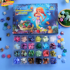 96pcs Mysterious Crystal Gemstone 24 Countdown Calendar Gift