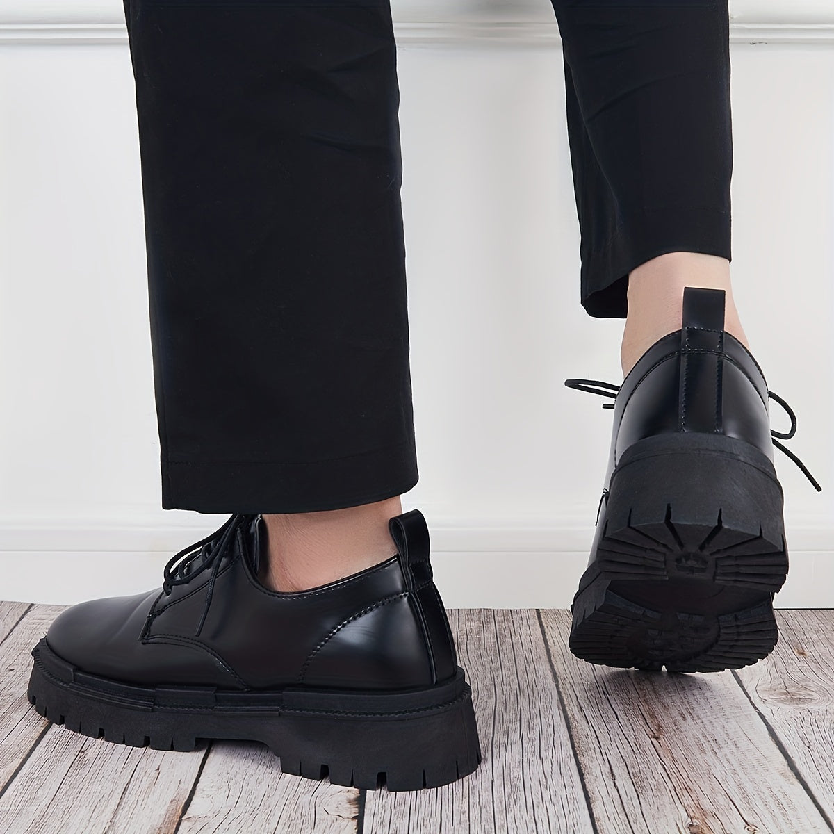 Men's Lace up Business Casual Shoes for Wedding Party Office