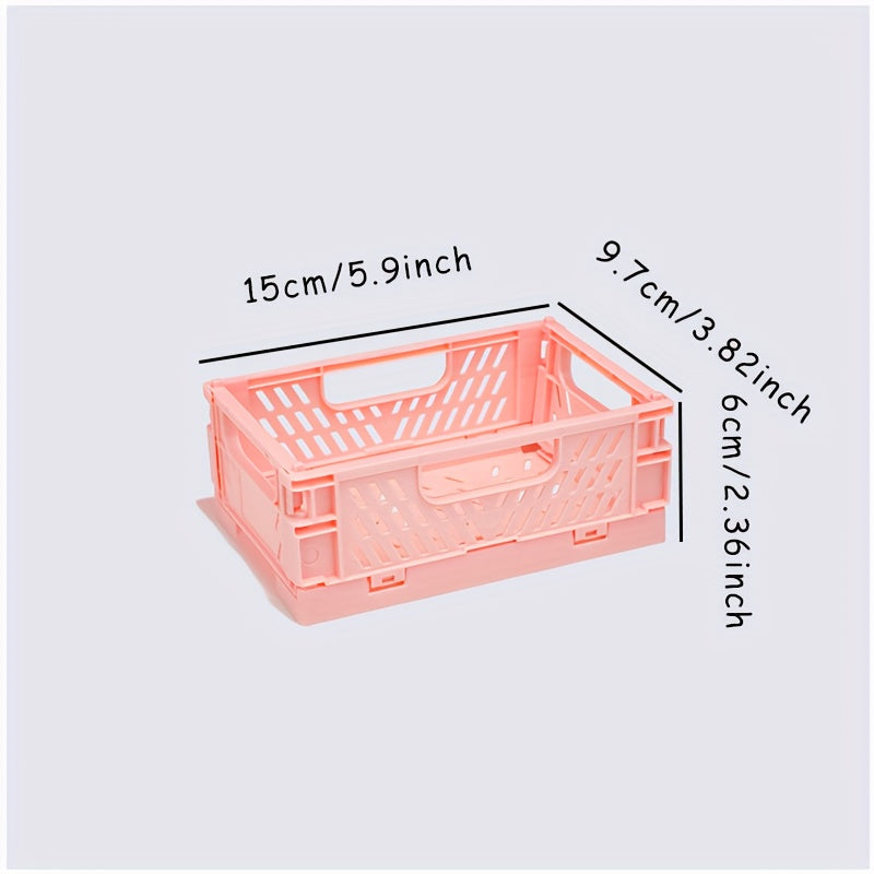 Large Capacity Foldable Desktop Plastic Storage Box Storage Basket
