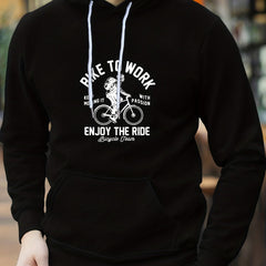 Bicycle Print Hoodie Hoodies For Men Men's Casual Graphic Pullover