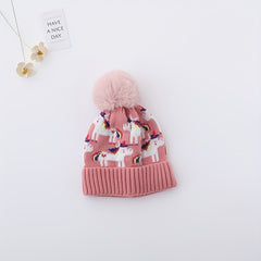 Warm Woolen Hat Unicorn Ear Protection For Baby Boys And Girls