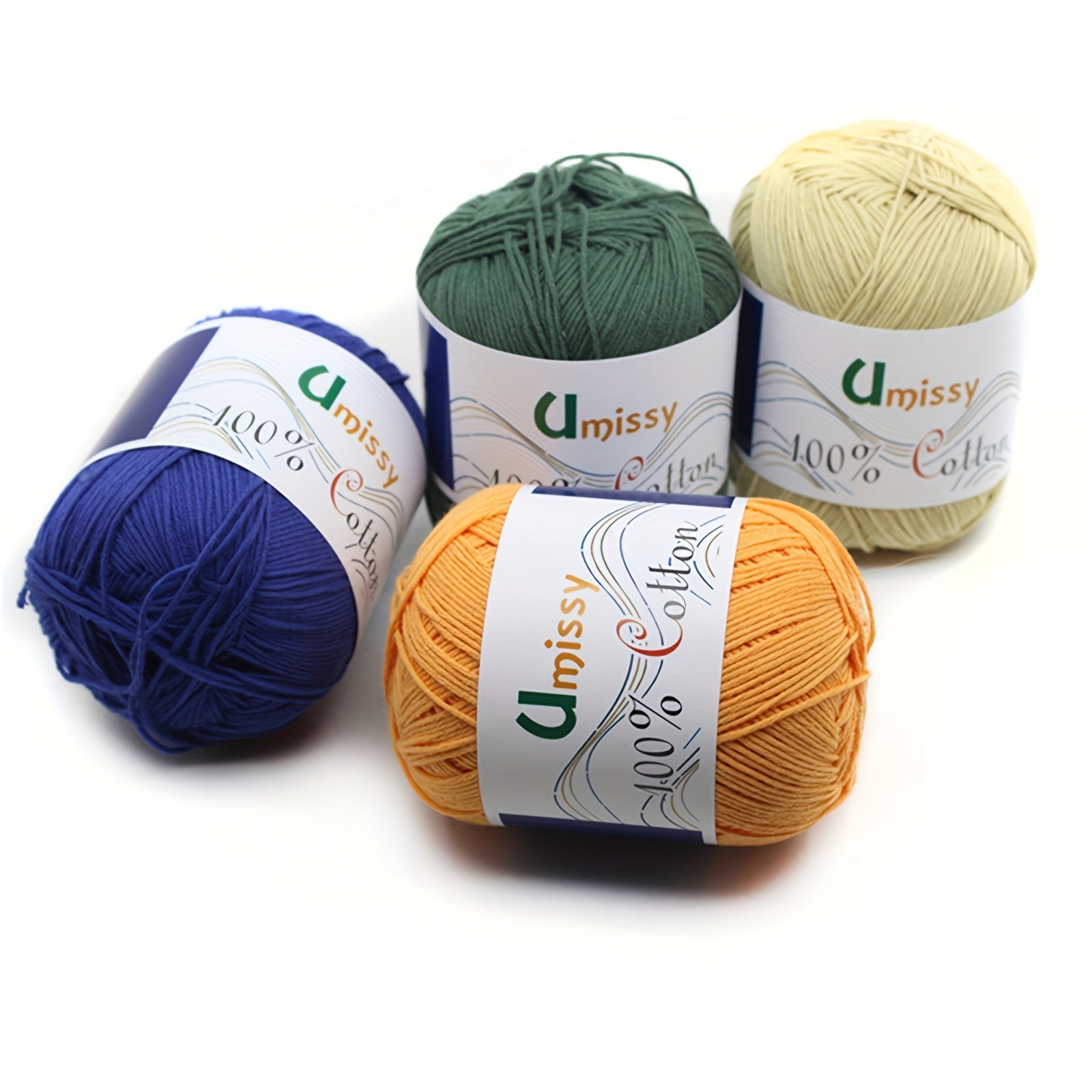 2pcsX50g 100 Cotton Yarn With 2pcs Purple Markers Crochet Yarn