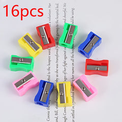 16pcs Mini Pencil Sharpeners Durable with Metal Blades Red Green